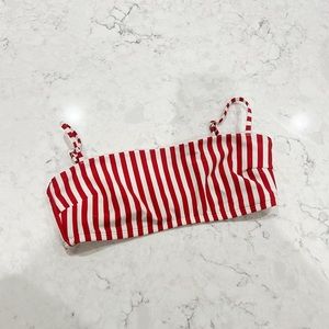 Hollister Swim Bikini Top with Red and White Stripes